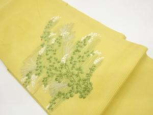 絽秋草模様織出し名古屋帯